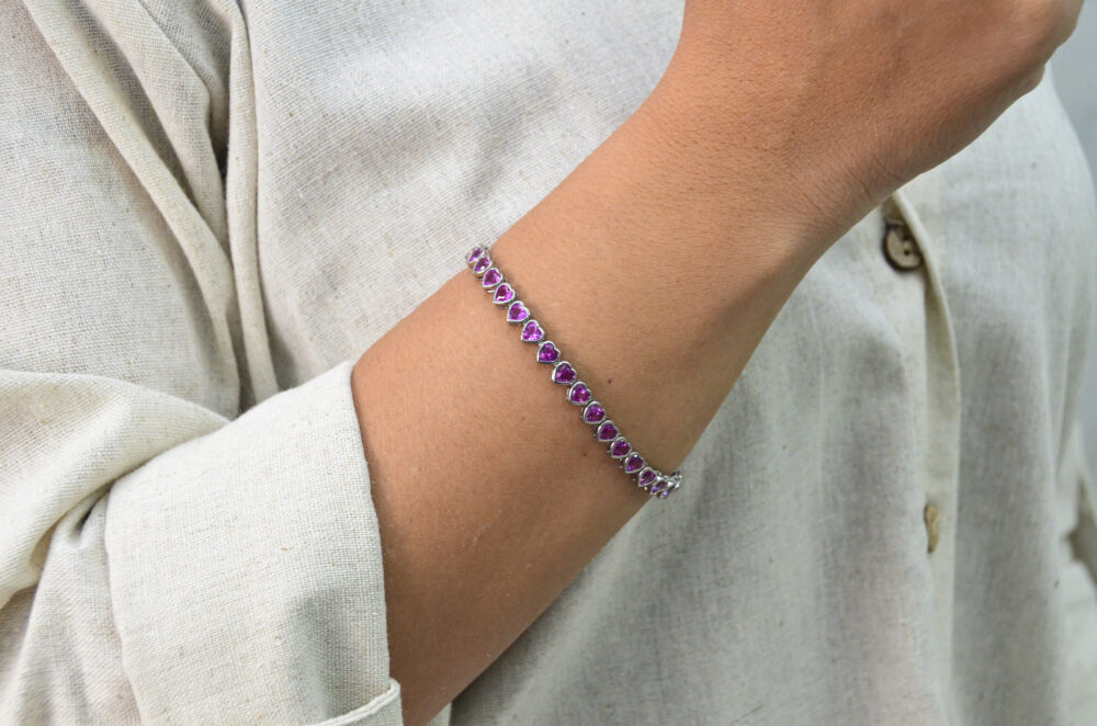 Pulseira Riviera Pink Coração